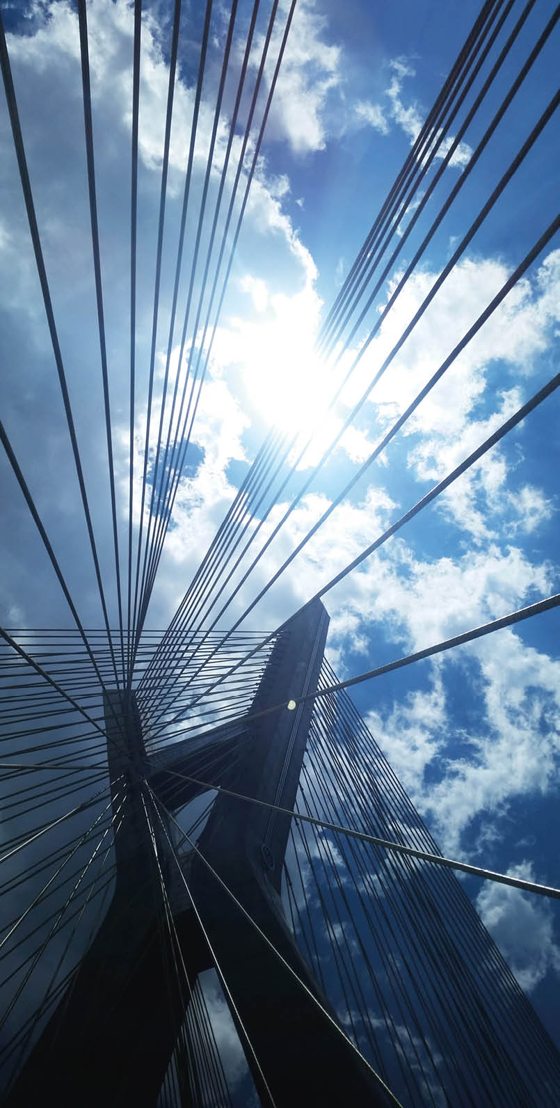 Cable-stayed bridge in Sao Paulo Brazil