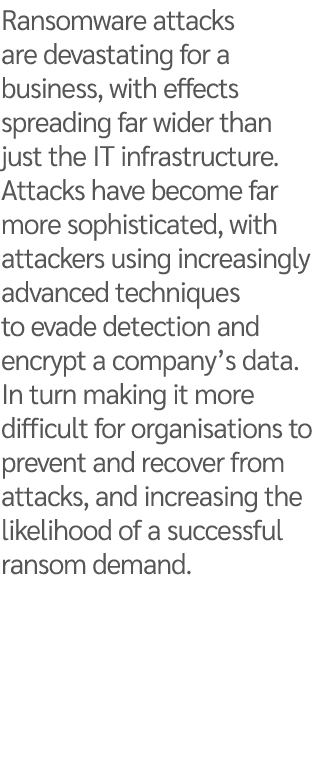 Ransomware attacks are devastating for a business, with effects spreading far wider than just the IT infrastructure. ...