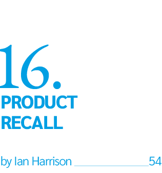 16. Product recall by Ian Harrison 54